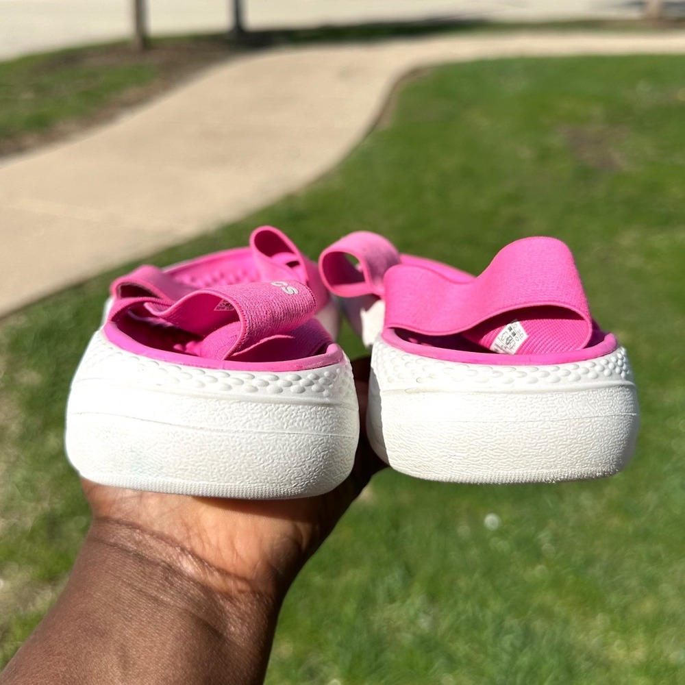 Crocs Women's LiteRide Stretch Sandals Size 7 Pink Shoes‎ - Picture 8 of 14
